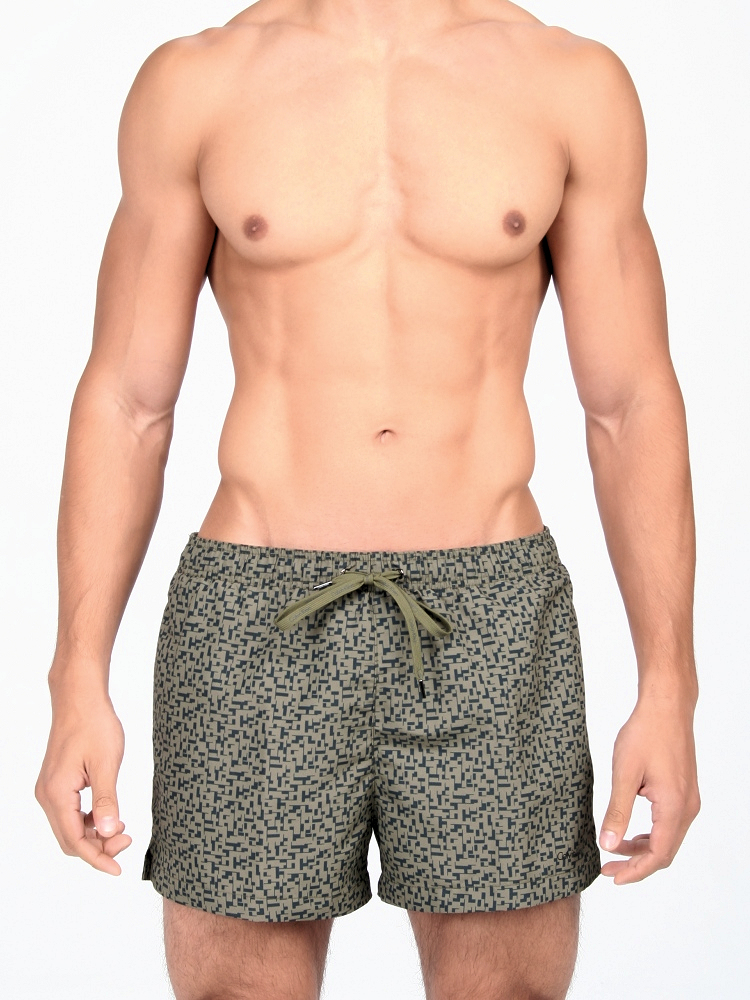 khaki calvin klein swim shorts