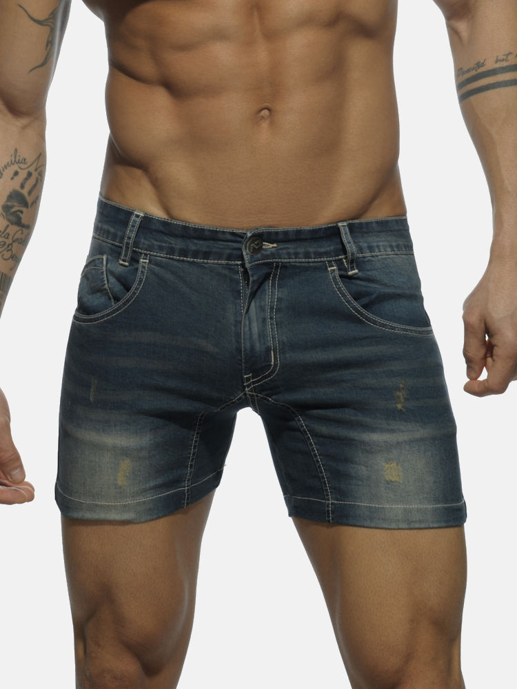 Graf boezem Productiviteit Addicted jeans shortje voor heren - Extra korte broek - BodywearStore