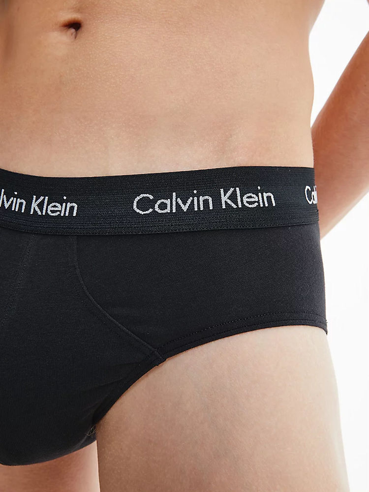 Calvin Klein CK One Cotton Stretch Hip Brief 3-Pack Black/White/  NB2405-900/MP1 at International Jock