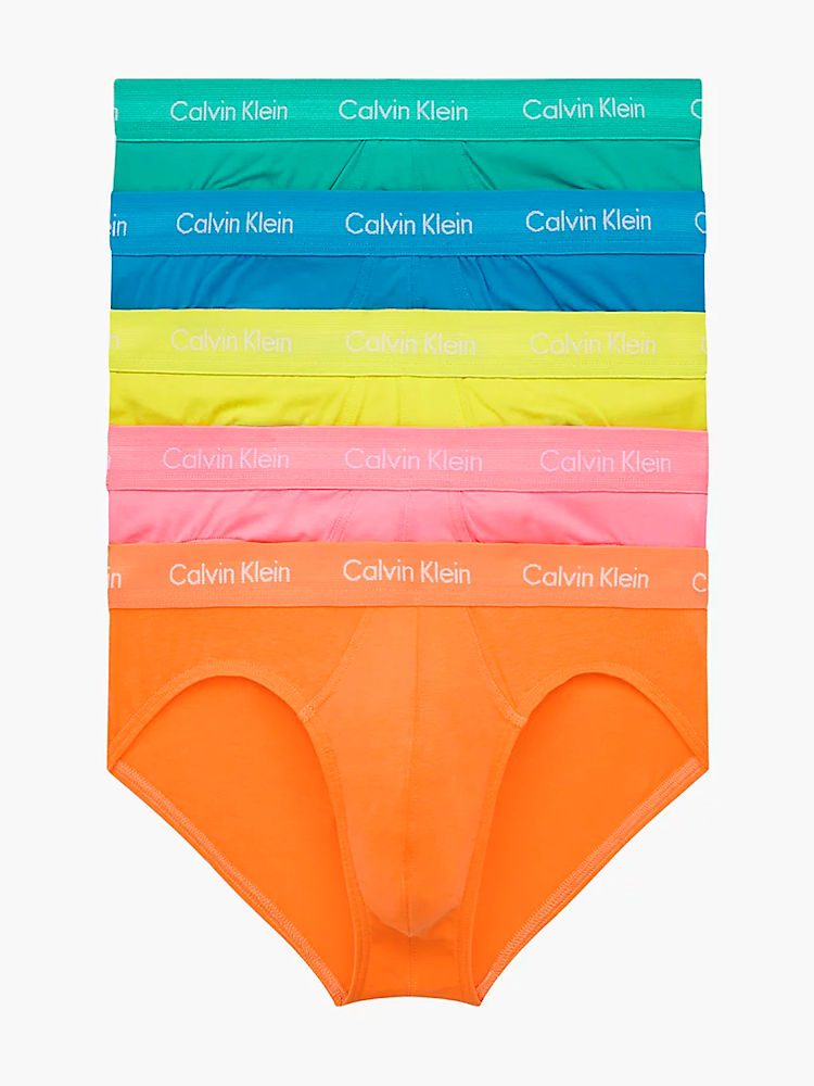 Calvin Klein Underwear Men's Cotton Stretch 4 Pack The Pride Jock Strap XL