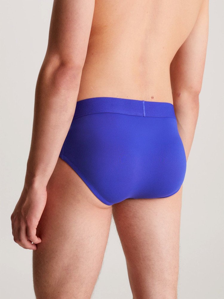 Calvin Klein 3 PACK Microfiber Men's Size Underwear Hip Brief Blue