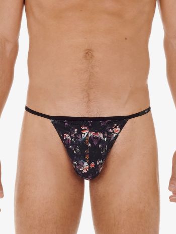 Hom Men black Plume temptation G-string thong underwear size S M L XL