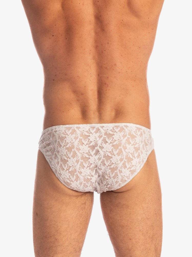 Lhomme Invisible White Lotus Mini Briefs Uw22 3