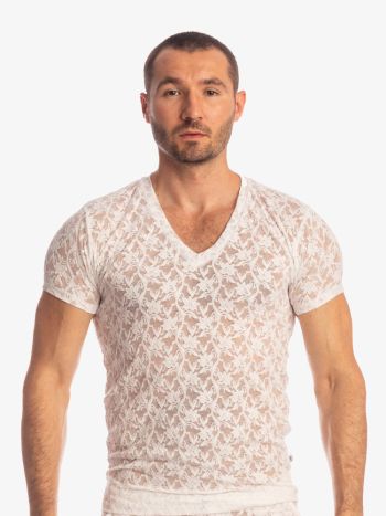 Lhomme Invisible White Lotus T Shirt My73 Lot 1