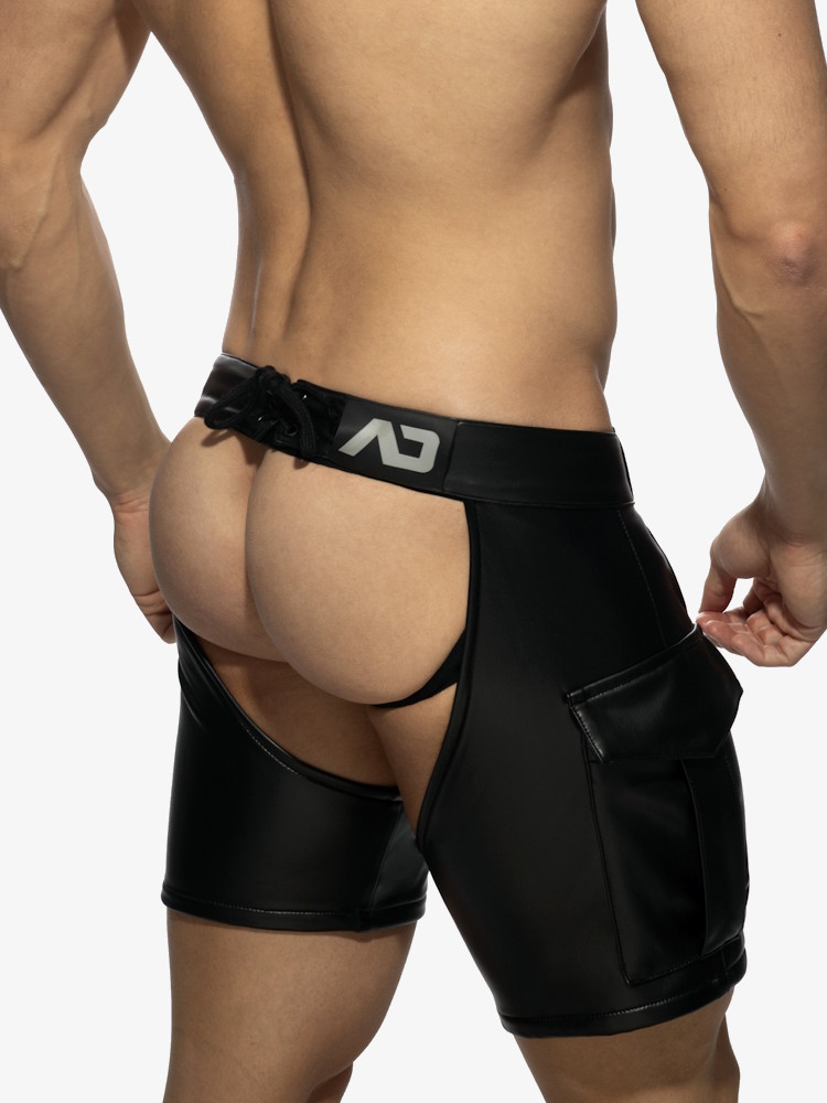 Addicted Fetish Adf194 Chaps Shorts Black 4