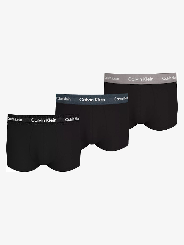 Calvin Klein Low Rise Trunk 3 Pack U2664G QRV B Black 3