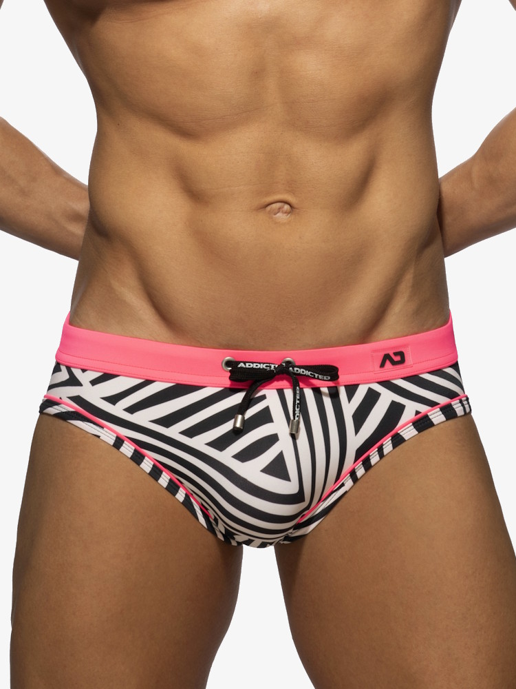 Addicted Ads334 Ghana Swim Brief Neon Pink 3