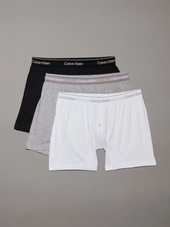 Calvin Klein Cotton Boxer Shorts 3 Pack 000nb4005 Mp1 Black Grey White 3