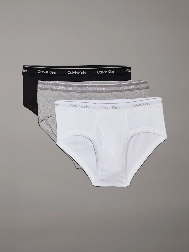 Calvin Klein Fly Hip Brief 3 Pack 000nb3998a Mp1 Black Grey White 3