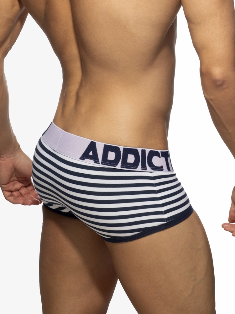 Addicted Ad1277 Seamless Sailor Trunk Navy 2