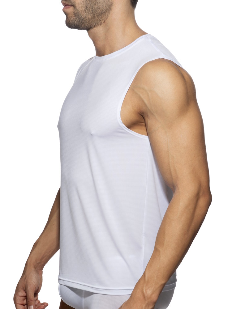 Addicted Ad1328 Veloz Dry Tank Top White 4