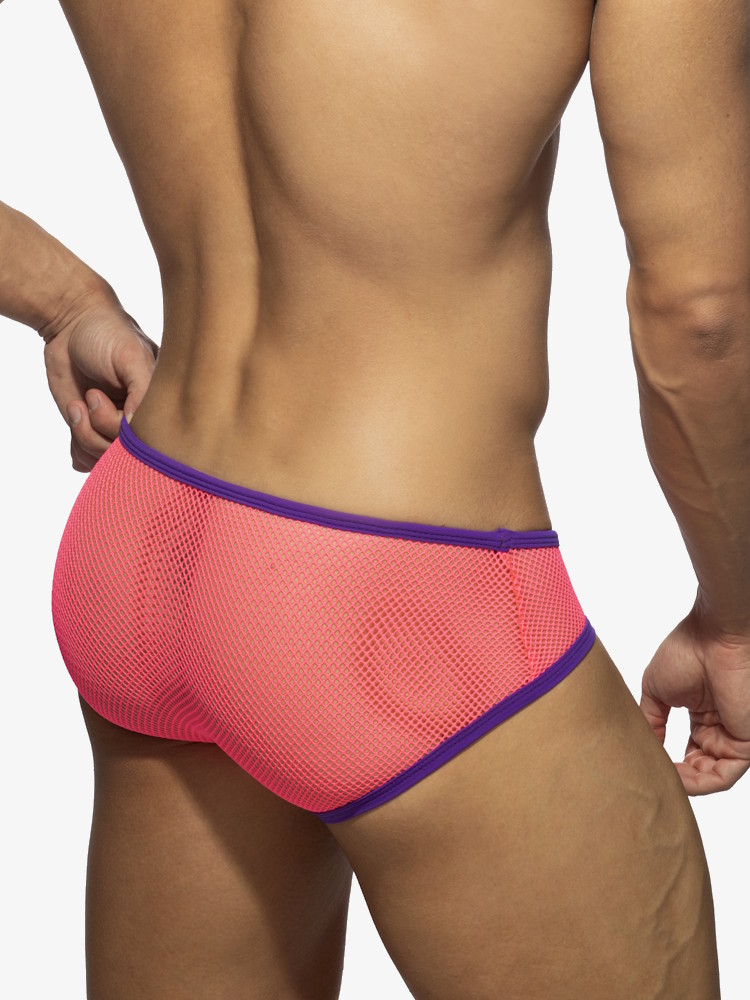 Addicted Ad1335 Fever Mesh Brief Neon Pink 2