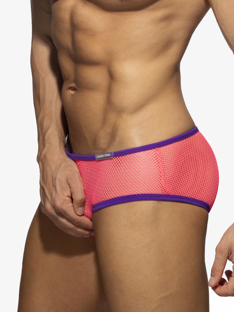 Addicted Ad1335 Fever Mesh Brief Neon Pink 3