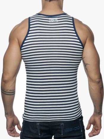 Addicted Ad588 Sailor Tank Top Navy 3