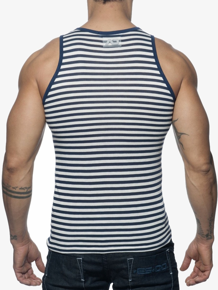 Addicted Ad588 Sailor Tank Top Navy 3