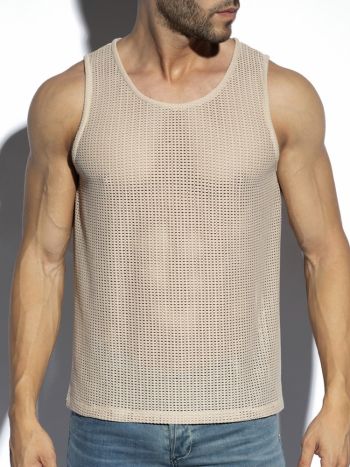 Es Collection Ts337 Formentera Retro Tank Top Beige 4