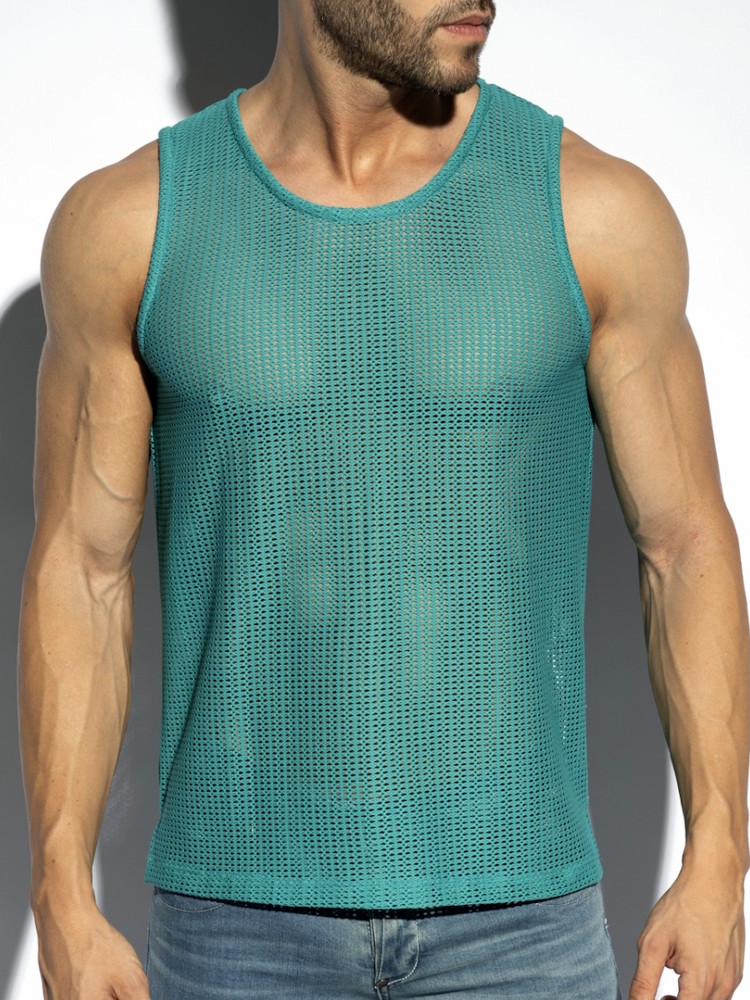 Es Collection Ts337 Formentera Retro Tank Top Emerald 4