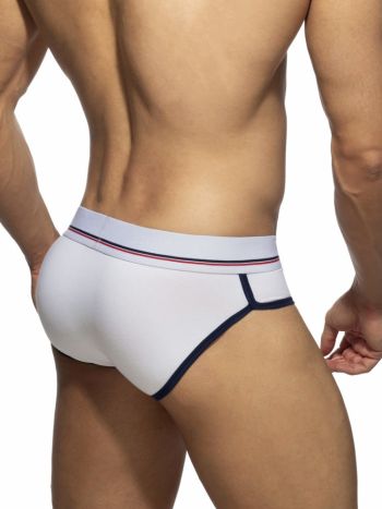 Addicted Ad2210 Cotton Curved Brief White 2