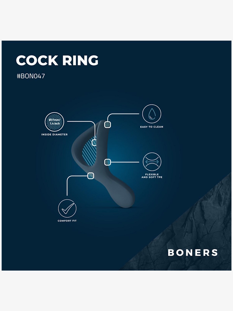 Boners Cockring Bon047 Dark Grey 2