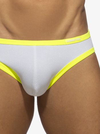 Addicted Ads360 Snow White Neon Bikini Brief Yellow 1