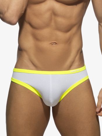 Addicted Ads360 Snow White Neon Bikini Brief Yellow 2